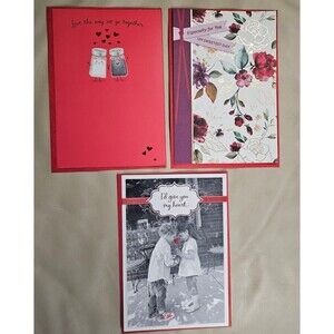 Happy Sweetest Day Lot of 3 Hallmark Greeting Card Salt & Pepper Give You My ❤️